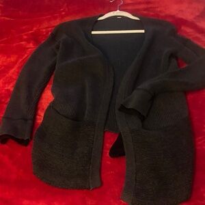 lululemon athletica Black Open-Front Cardigan